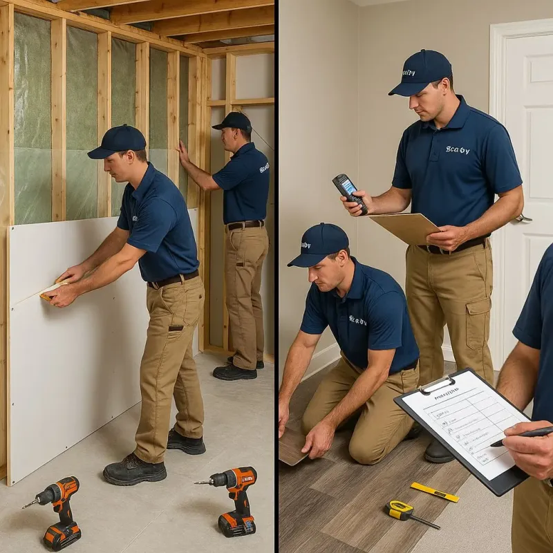 Repairs and Reconstruction process in Sugarcreek Police Dept, OH